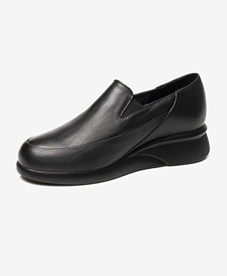 Kadın Siyah Hakiki Deri Comfort Ayakkabı