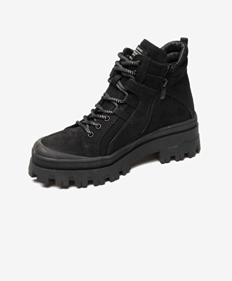 Kadın Siyah Hakiki Deri Casual Bot