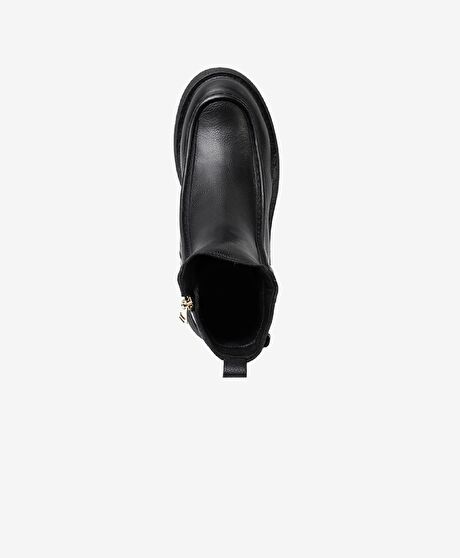 Kadın Siyah Hakiki Deri Memory Foam Taban Casual Bot