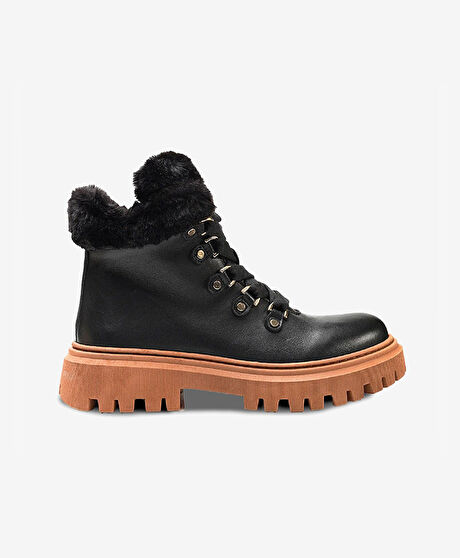 Kadın Siyah Hakiki Deri Casual Bot