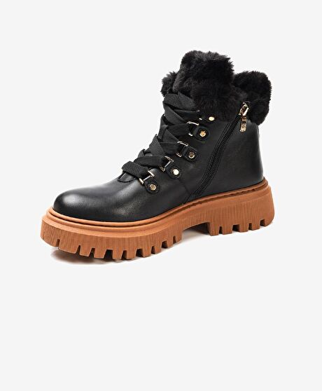 Kadın Siyah Hakiki Deri Casual Bot