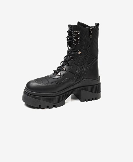 Kadın Siyah Hakiki Deri Casual Bot