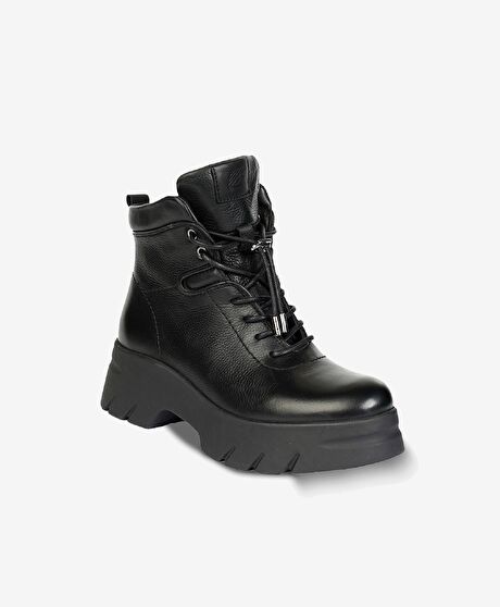 Kadın Siyah Hakiki Deri Casual Bot