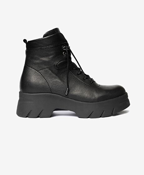 Kadın Siyah Hakiki Deri Casual Bot