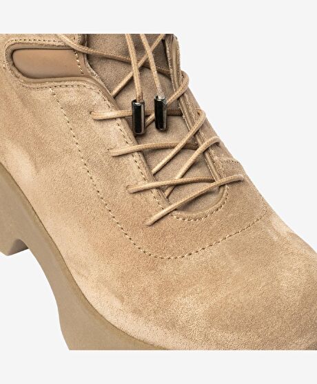 Kadın Vizon Hakiki Deri Süet Comfort Bot