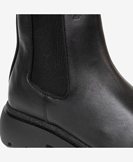 Kadın Siyah Hakiki Deri Chelsea Bot