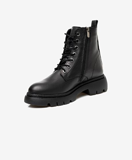 Kadın Siyah Hakiki Deri Casual Bot