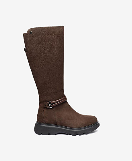 Kadın kahve Hakiki Deri Çizme