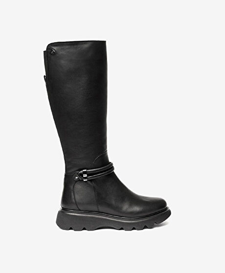 Kadın Siyah Hakiki Deri Çizme
