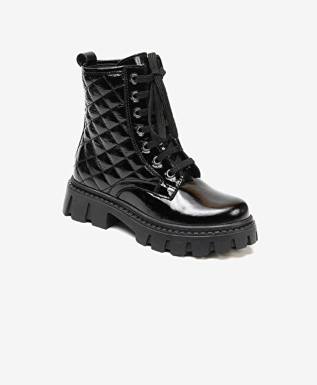 Kız Çocuk Siyah Hakiki Deri Ayakkabı