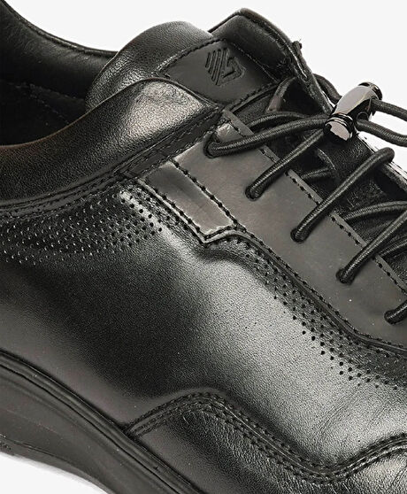 Erkek Siyah Hakiki Deri Comfort Ayakkabı