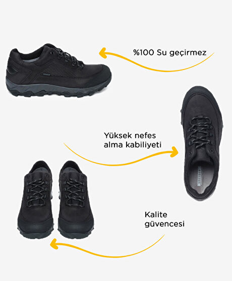 Siyah Su Geçirmez Ayakkabı
