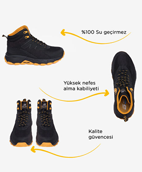 Erkek Siyah Sarı Su Geçirmez Outdoor Bot