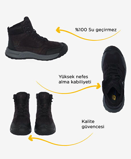 Erkek Siyah Su Geçirmez Outdoor Bot