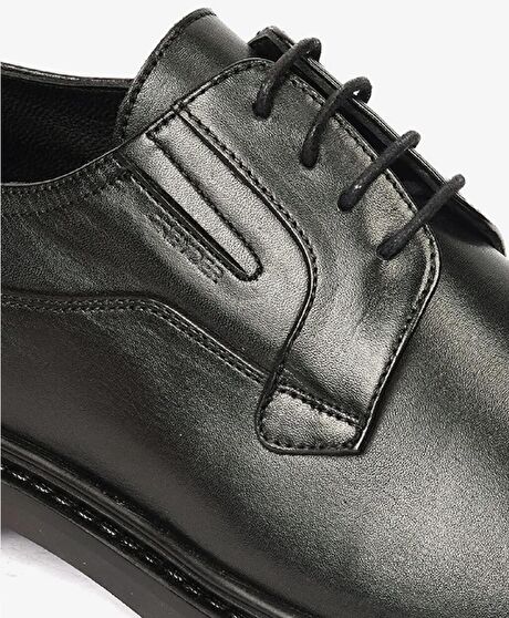 Erkek Siyah Hakiki Deri Klasik Ayakkabı