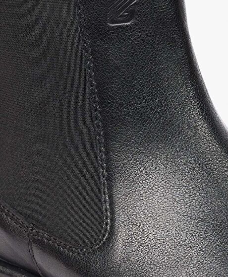 Erkek Siyah Hakiki Deri Chelsea Bot