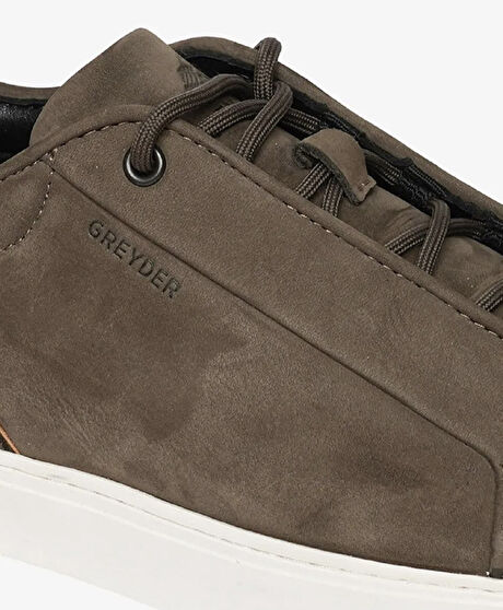 Erkek Duman Hakiki Deri Sneaker Ayakkabı