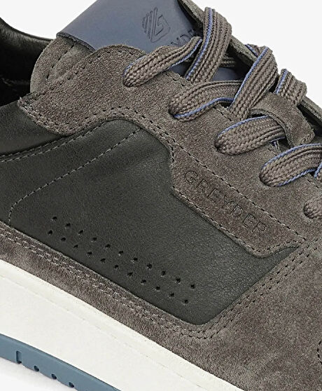 Erkek Füme Hakiki Deri Sneaker Ayakkabı