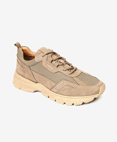 Greyder LAB Erkek Kahverengi Hakiki Deri Sneaker Ayakkabı