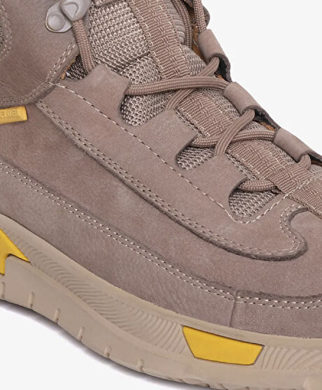 Erkek Koyu Vizon Hakiki Deri Sneaker Bot