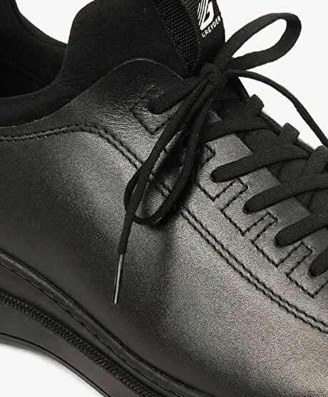 Erkek Siyah Hakiki Deri Casual Ayakkabı