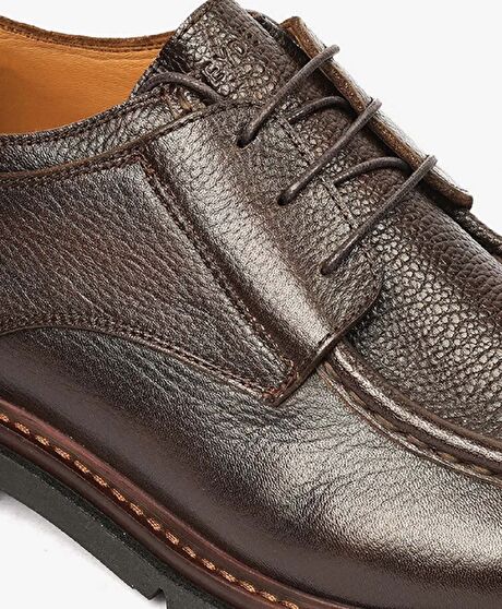 Erkek Kahverengi Hakiki Deri Casual Ayakkabı