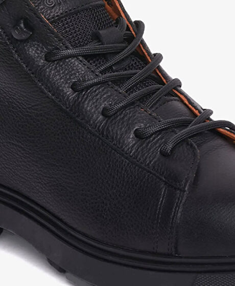 Erkek Siyah Hakiki Deri Günlük Bot