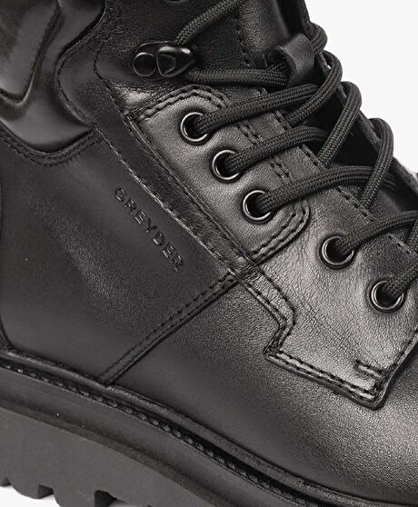 Erkek Siyah Hakiki Deri Günlük Bot