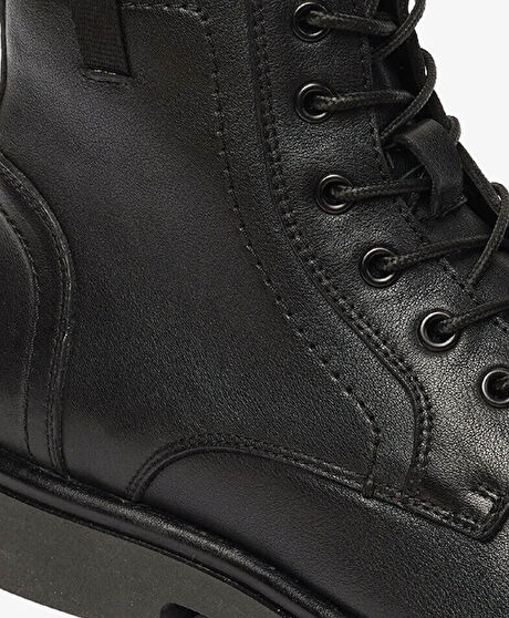 Erkek Siyah Hakiki Deri Günlük Bot