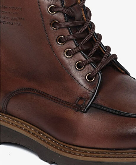 Erkek Kahverengi Hakiki Deri Günlük Bot