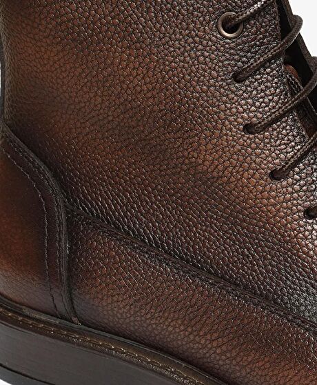 Erkek Kahverengi Hakiki Deri Günlük Bot