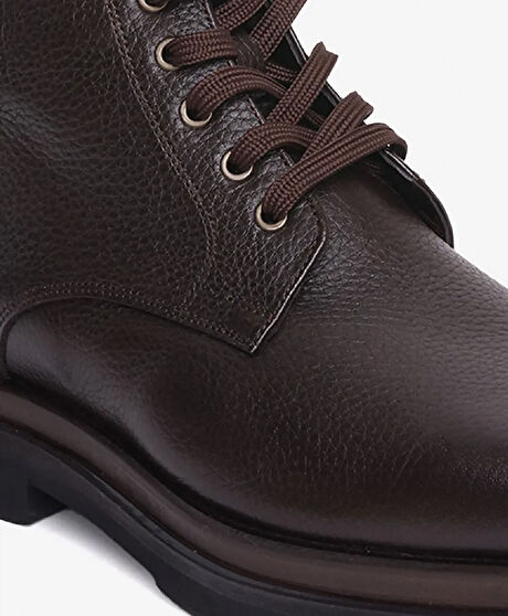 Erkek Kahverengi Hakiki Deri Günlük Bot