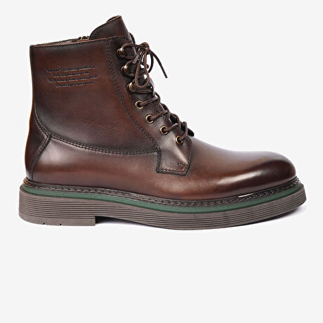 Erkek Kahverengi Hakiki Deri Günlük Bot