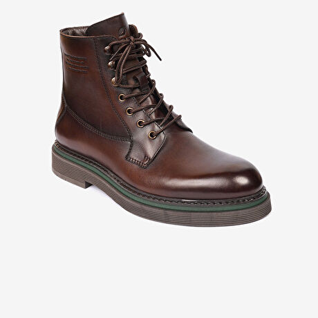 Erkek Kahverengi Hakiki Deri Günlük Bot