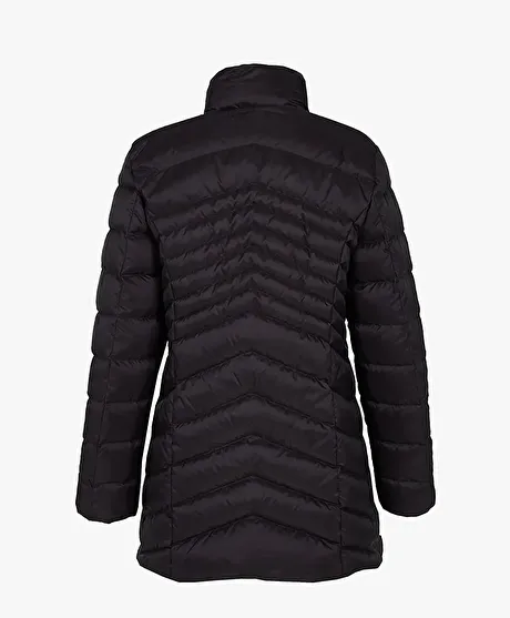 Kadın Siyah Suya Dayanıklı Kaz Tüyü Mont