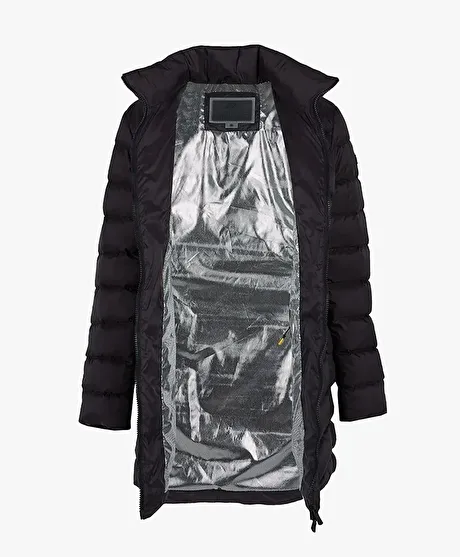 Kadın Siyah Suya Dayanıklı Kaz Tüyü Mont