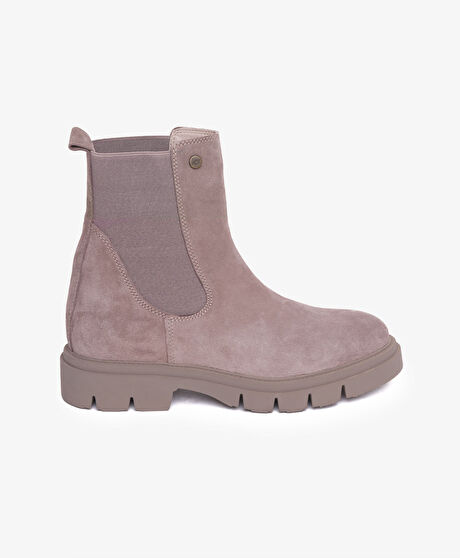 Kadın Vizon Hakiki Deri Termo Light Taban Chelsea Bot