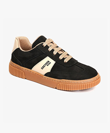 Erkek Çocuk Siyah Hakiki Deri Ayakkabı