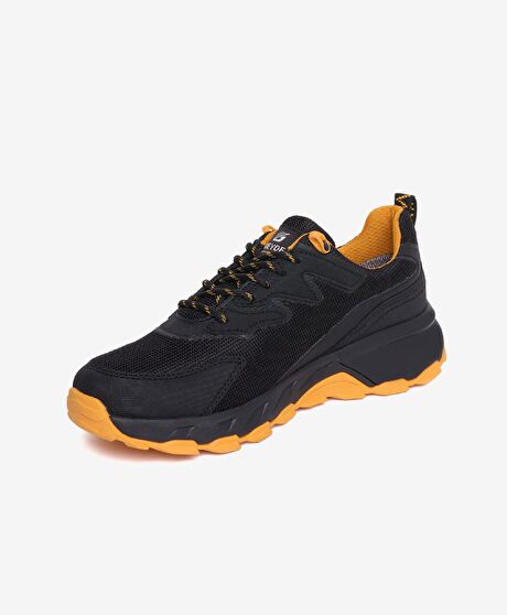 Siyah Sarı Su Geçirmez Ayakkabı