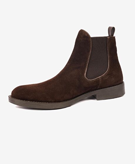 Erkek Kahverengi Hakiki Deri Chelsea Bot