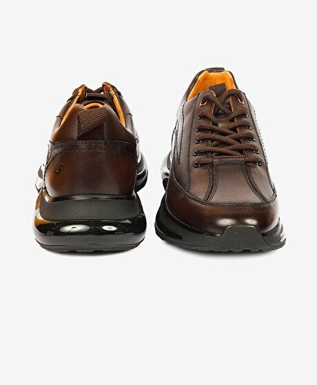 Erkek Kahverengi Hakiki Deri Spor Ayakkabı