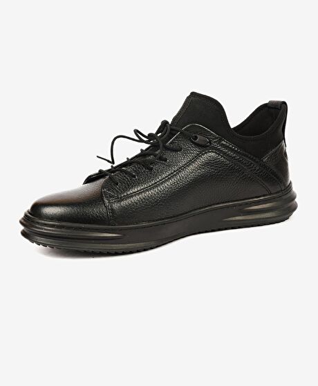 Erkek Siyah Hakiki Deri Casual Ayakkabı