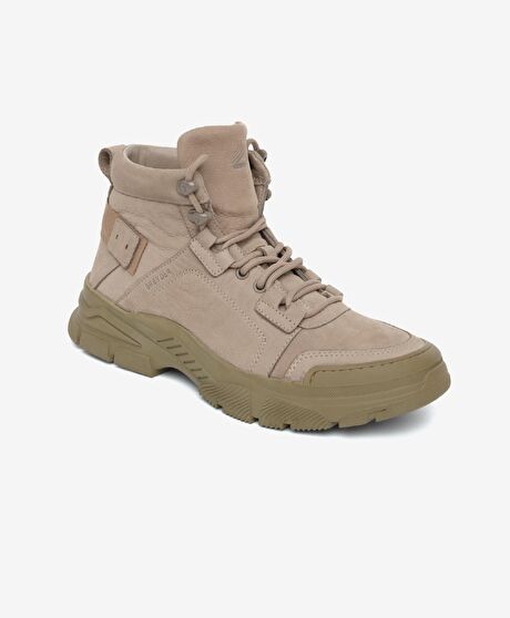 Erkek Koyu Vizon Hakiki Deri Casual Bot