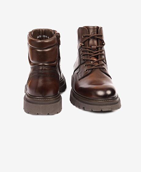 Erkek Kahverengi Hakiki Deri Günlük Bot