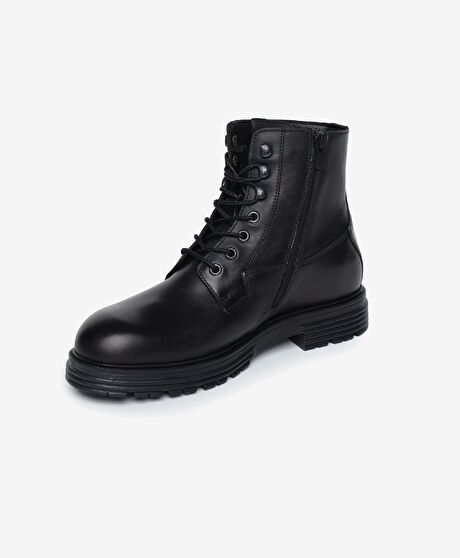 Erkek Siyah Hakiki Deri Günlük Bot