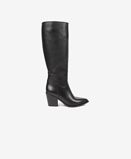 Kadın Siyah Hakiki Deri Çizme