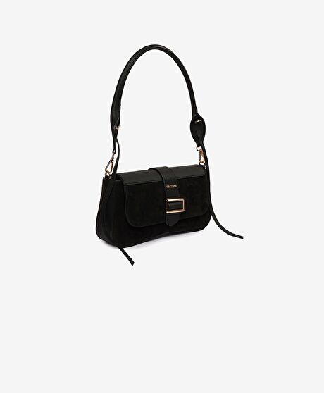 Kadın Siyah Mıknatıslı Omuz Çantası