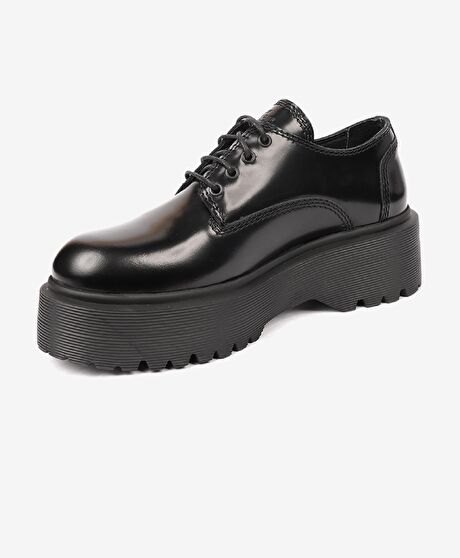 Kadın Siyah Hakiki Deri Memory Foam Taban Casual Ayakkabı