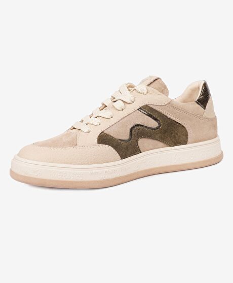 Kadın Vizon Hakiki Deri Sneaker Ayakkabı