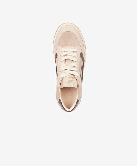 Kadın Vizon Hakiki Deri Sneaker Ayakkabı